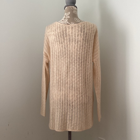 Margaret O’Leary Cashmere Spun Silk Sweater Cream Ivory Small - Picture 3 of 14